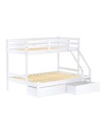 Beliche Com Cama Casal Eco Com 02 Gavetas Madeira Maciça Branco Mobilistore