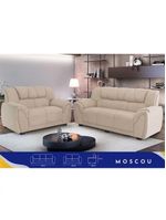 Sofa Parana Moscou 3 E 2 Lugares Bege