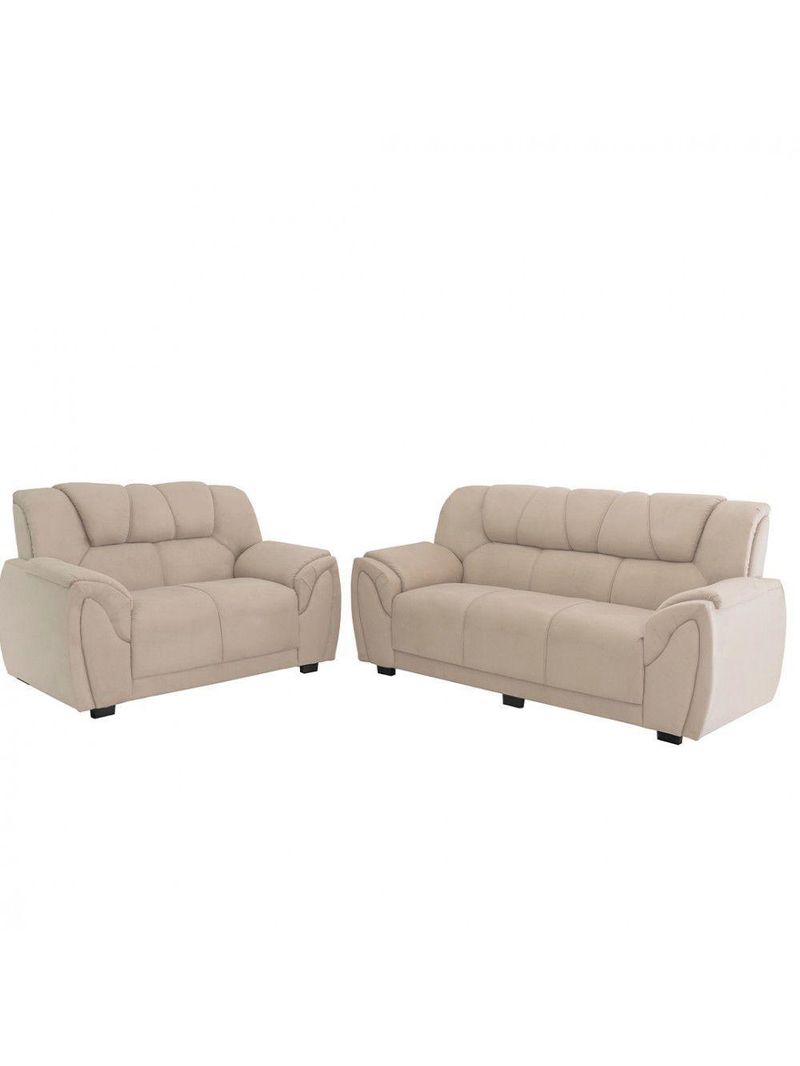 Sofa Parana Moscou 3 E 2 Lugares Bege