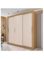 Guarda Roupa 3 Portas E 2 Gavetas Marrom New Glass Caemmun