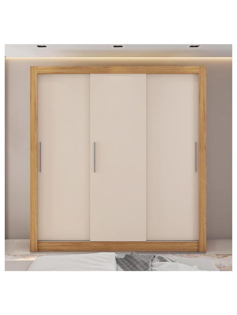 Guarda Roupa 3 Portas E 2 Gavetas Marrom New Glass Caemmun