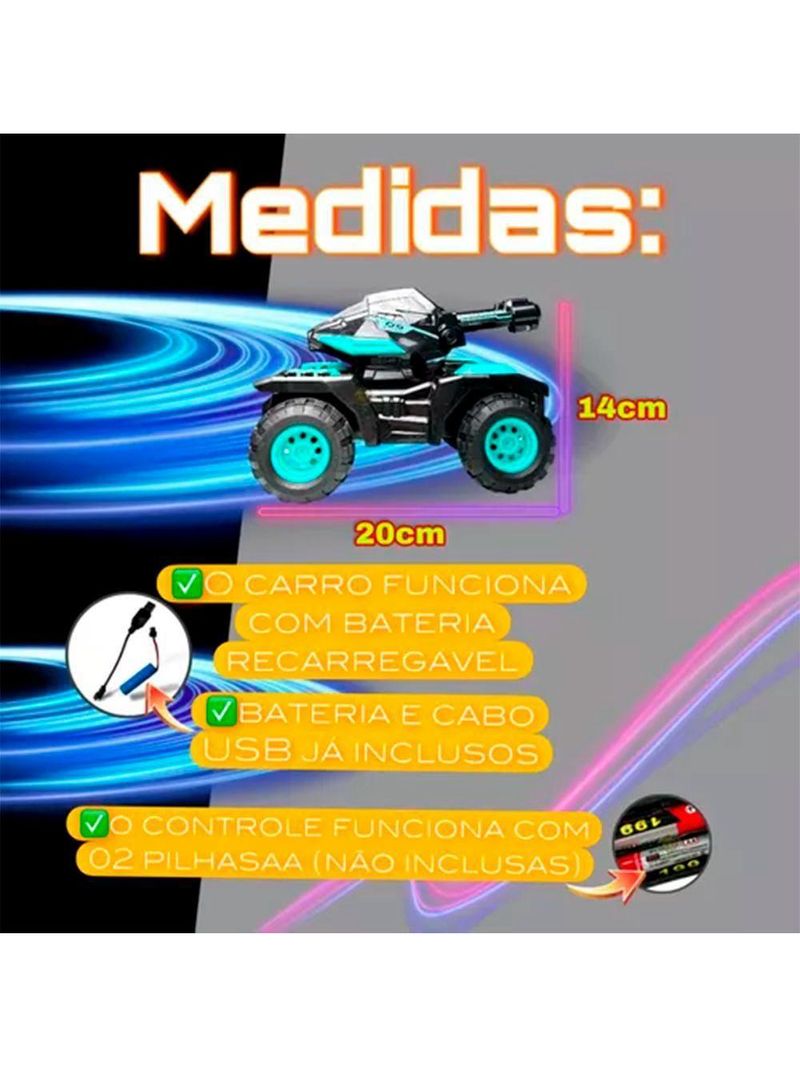 Carrinho Controle Remoto Tanque Bolinhas De Gel Ninho Boy