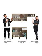 Armário Cozinha Compacta Arizona Tiny Carvalho/branco Carraro