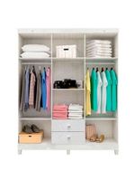 Quarto Bebê 6 Portas Com Gaveteiro Ternura Baby E Mini Berço Moisés Alegria Com Colchão - Incorplac