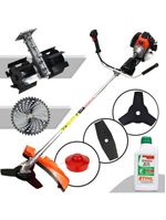 Roçadeira com Enxada Rotativa de Capinar Importway 3HP 63cc + Lâmina Videa 40D + Lamina 3p + Faca 2p + óleo Stihl 2T