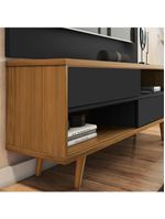 Conjunto Para Sala Rack E Painel De Tv Freijo e Preto