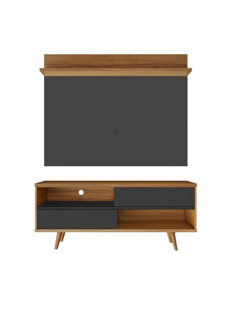 Conjunto Para Sala Rack E Painel De Tv Freijo e Preto