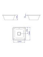 Cuba De Embutir Deca Slim 35x35 L3103017 Quadrada Branca