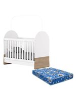 Berço Mini Cama Magia Branco Jequitibá Hp Com Colchão 130x60 Ortobom - Henn