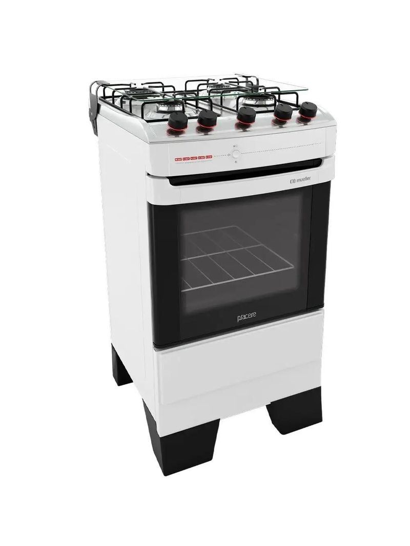 Fogão Mueller 4 Bocas Piacere Branco Bivolt