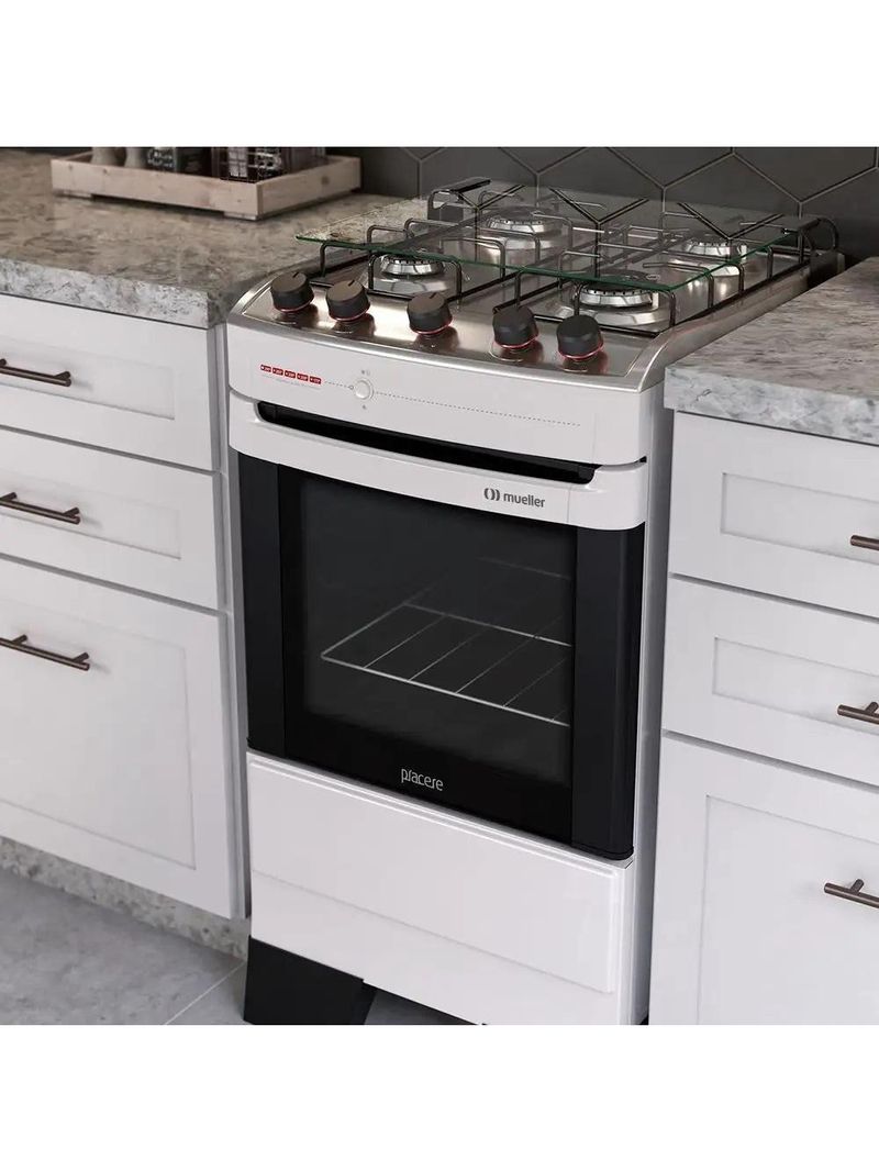 Fogão Mueller 4 Bocas Piacere Branco Bivolt