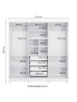 Guarda-roupa Casal 3 Por Reversiveis De Correr 3 Esp 4 Gav