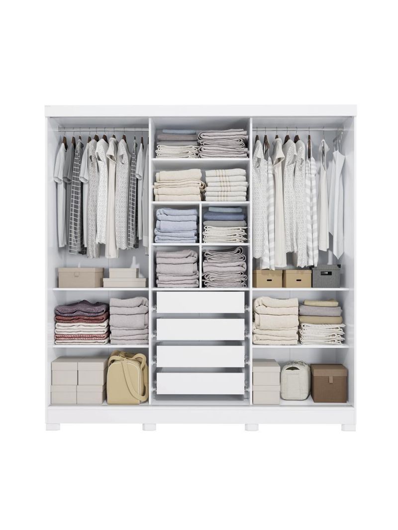 Guarda-roupa Casal 3 Por Reversiveis De Correr 3 Esp 4 Gav