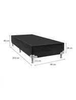 Base para Cama Box Solteirão 96x203x28 Sued Preto – Portobel
