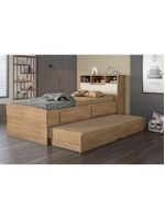 Colchão Solteiro Pérola Polar (2un) + Bicama Ravena c/ Baú Branco