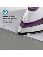 Ferro A Vapor Mondial Ceramic Express F-40 Branco/Lilás 127V