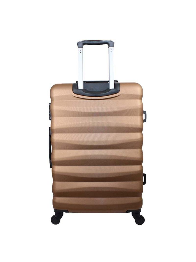 Mala de Viagem Media em ABS Yins 21089 Cadeado Integrado Rodas Giro 360º - Cobre - M