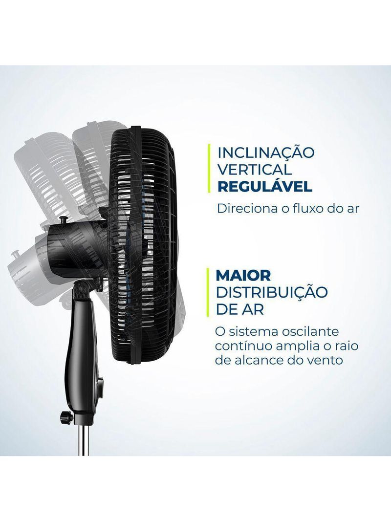 Ventilador De Coluna Super Turbo 8 Pás Mondial - Vtx-40c-crystal Vent 40cm Vtx-40c-crystal 127v/60hz
