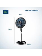Ventilador De Coluna Super Turbo 8 Pás Mondial - Vtx-40c-crystal Vent 40cm Vtx-40c-crystal 127v/60hz