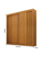 Guarda Roupa Solteiro 2 Portas Milano Cinamomo – Leifer Móveis