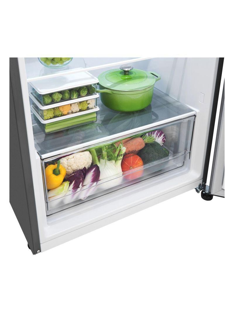 Geladeira LG Frost Free Inverter 395L Duplex Inox Look GN-B392PLM – 220V