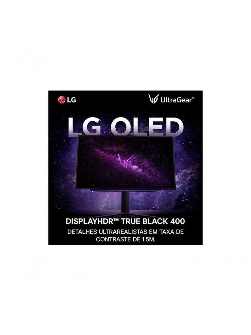 Monitor Gamer LG UltraGear OLED 27” QHD HDR400 True Black 15M:1 240Hz 0,03ms (GtG) NVIDIA® G-SYNC® 27GS95QE-B