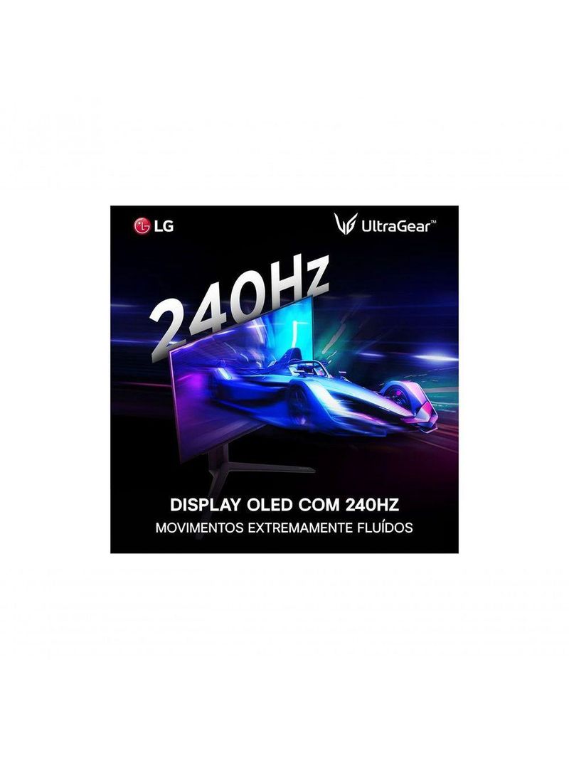Monitor Gamer LG UltraGear OLED 27” QHD HDR400 True Black 15M:1 240Hz 0,03ms (GtG) NVIDIA® G-SYNC® 27GS95QE-B