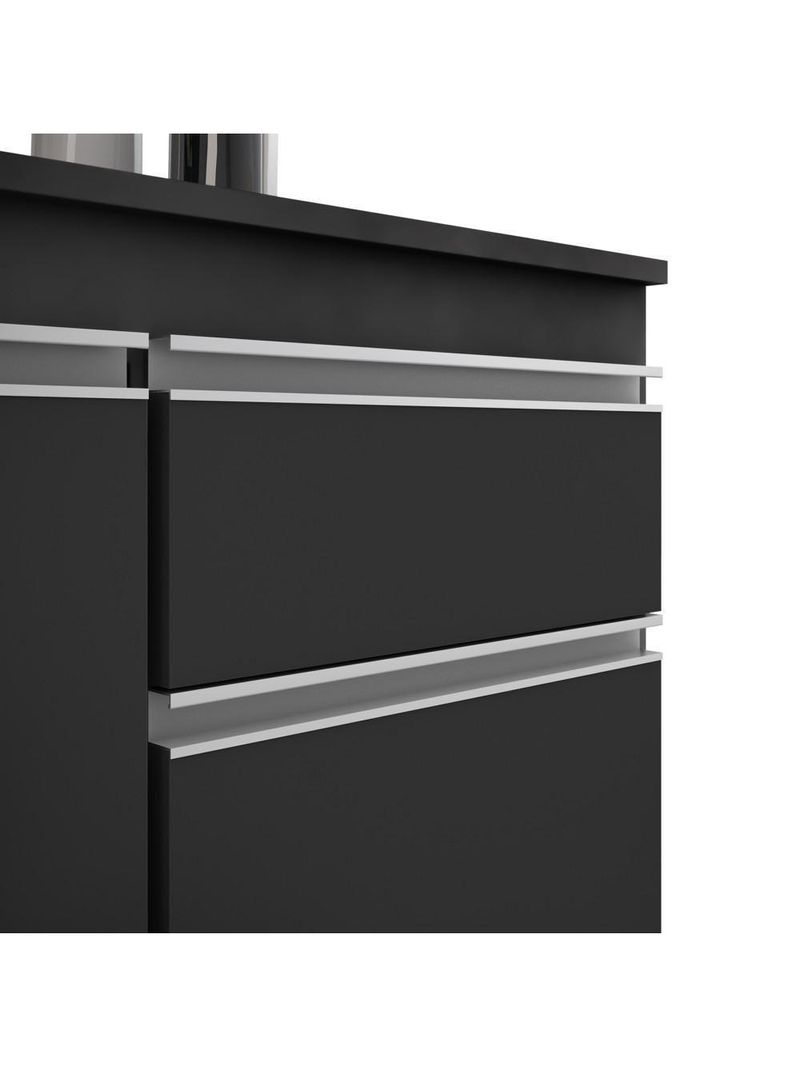 Cozinha Modulada 6 Módulos Composição 8 Preto – Lumil Móveis