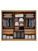 Guarda Roupa Casal 3 Portas Milano Cinamomo – Leifer Móveis