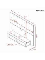 Painel Para Tv Até 49 Polegadas Com Nicho Eros Freijó Trend Notável Móveis Freijó Trend