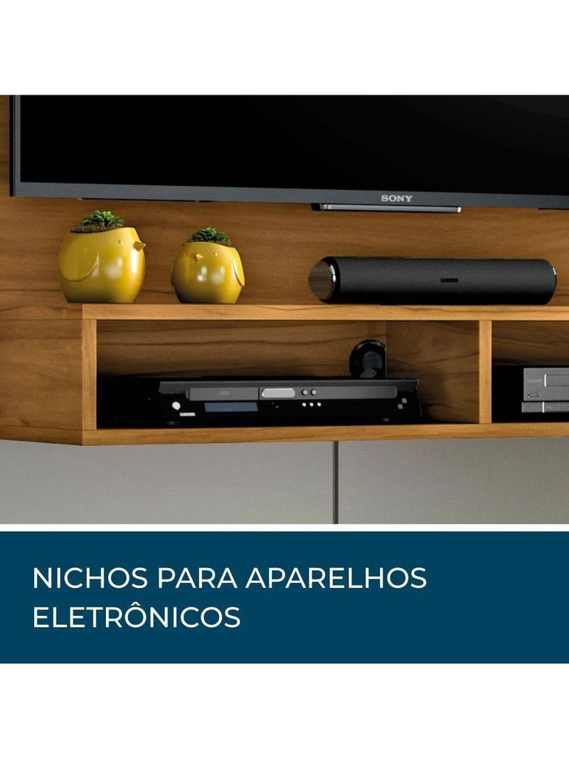 Painel Para Tv Até 49 Polegadas Com Nicho Eros Freijó Trend Notável Móveis Freijó Trend