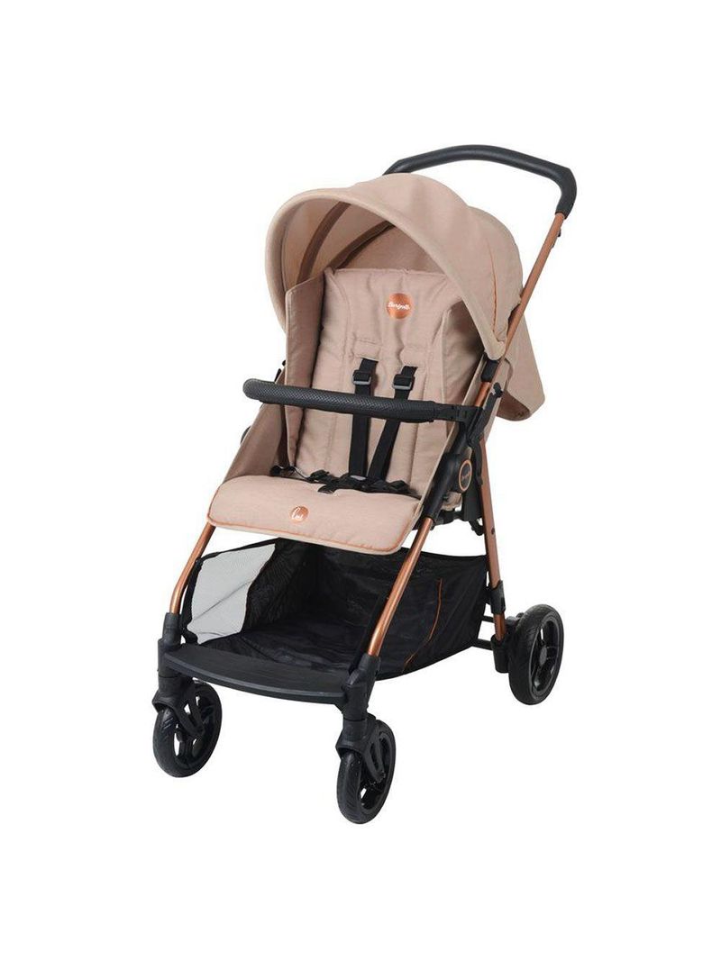 Carrinho de Bebê com Bebê Conforto Burigotto Travel System Lui e Materna Mon Amour – Bege