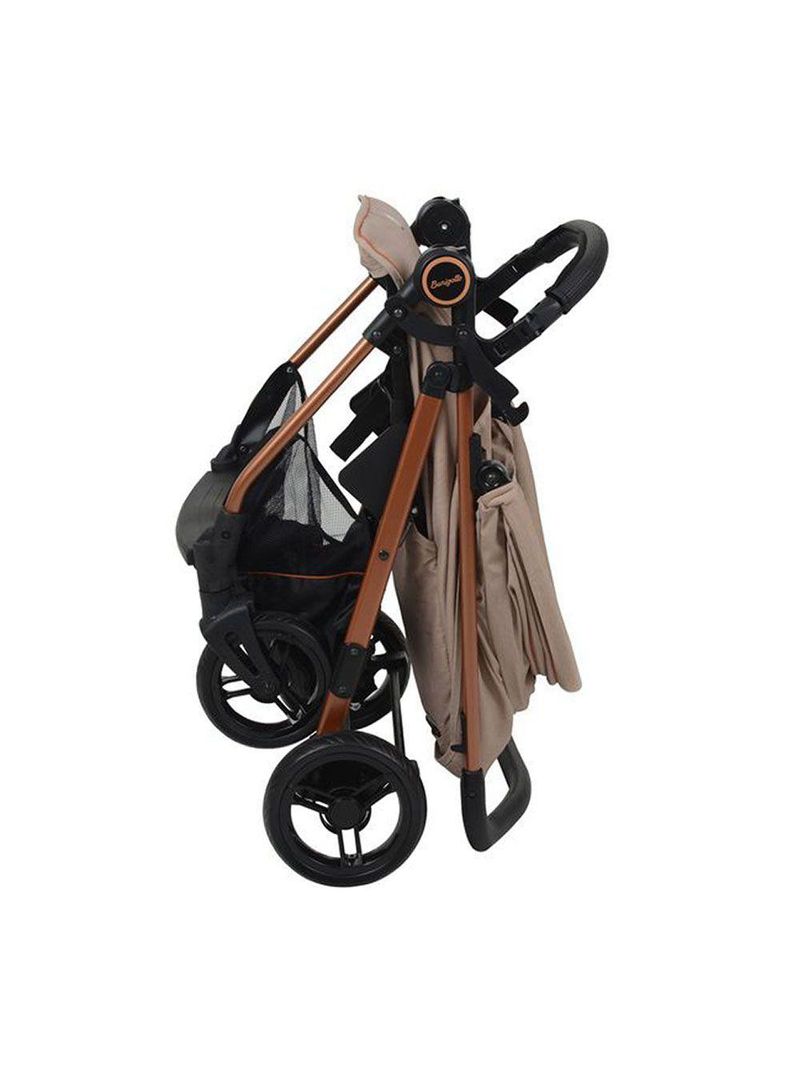 Carrinho de Bebê com Bebê Conforto Burigotto Travel System Lui e Materna Mon Amour – Bege