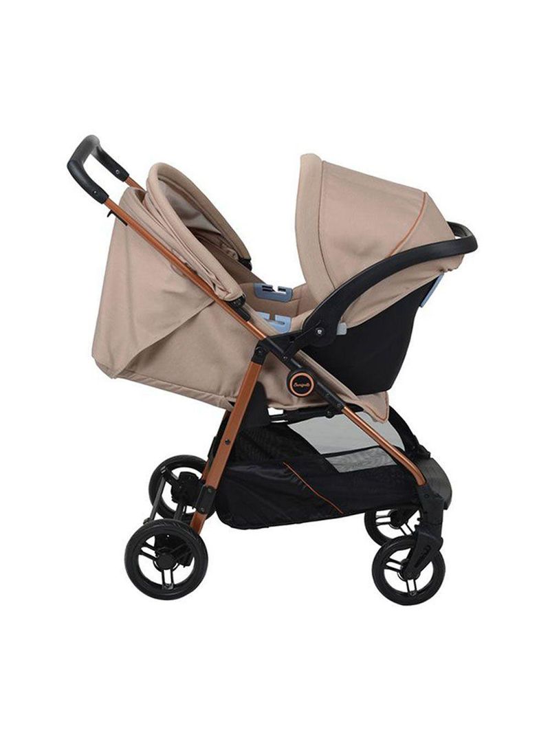 Carrinho de Bebê com Bebê Conforto Burigotto Travel System Lui e Materna Mon Amour – Bege