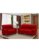 Conjunto Estofado Sandero 2 E 3 Lugares Paraná Vermelho