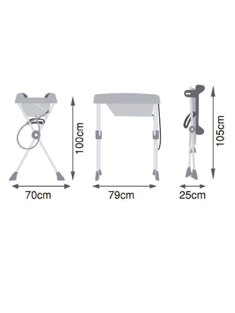 Banheira de Bebê com Trocador Burigotto Millenia + Moun Amour - Rosa