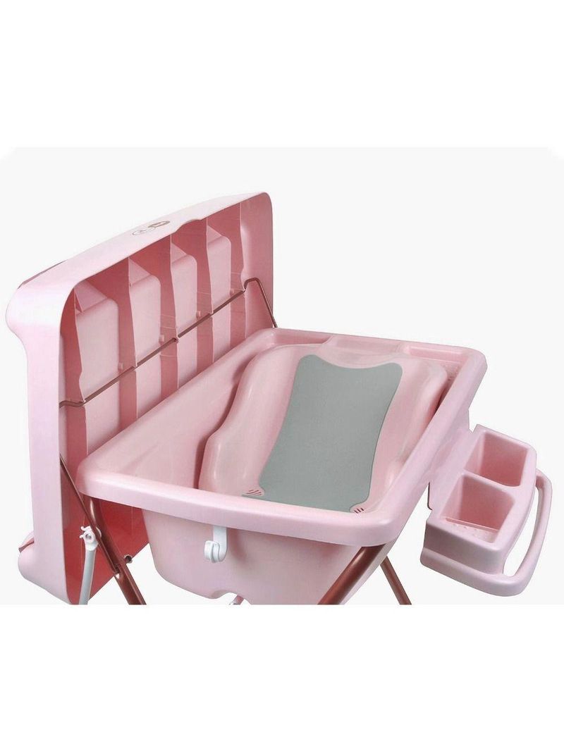 Banheira de Bebê com Trocador Burigotto Millenia + Moun Amour - Rosa