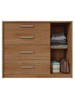Cômoda Sapateira 1 Porta 4 Gavetas Marrom Palacius Caemmun