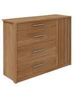 Cômoda Sapateira 1 Porta 4 Gavetas Marrom Palacius Caemmun
