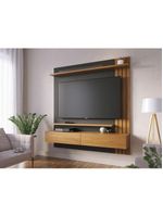 Painel Para Tv Home Suspenso Ambiente Juriti 15 Noce Milano Preto Acetinado – Colibri