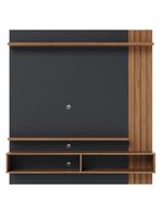 Painel Para Tv Home Suspenso Ambiente Juriti 15 Noce Milano Preto Acetinado – Colibri