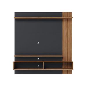 Painel Para Tv Home Suspenso Ambiente Juriti 1.5 Noce Milano Preto Acetinado – Colibri