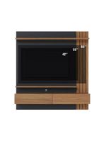 Painel Para Tv Home Suspenso Ambiente Juriti 15 Noce Milano Preto Acetinado – Colibri