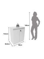 Armário Balcão Para Escritório Me4149 Branco - Tecnomobili