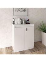 Armário Balcão Para Escritório Me4149 Branco - Tecnomobili