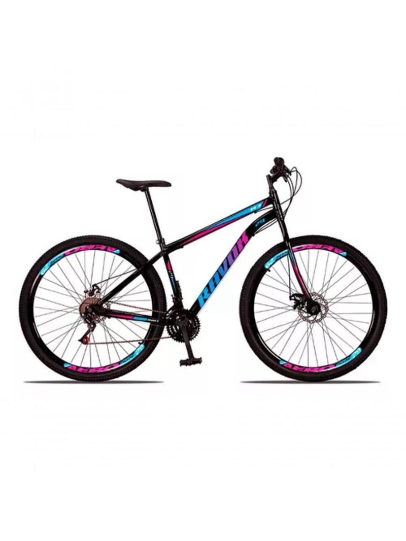 Bicicleta Bike Aço 21 Marchas Velocidades Aro 29 rosa Azul