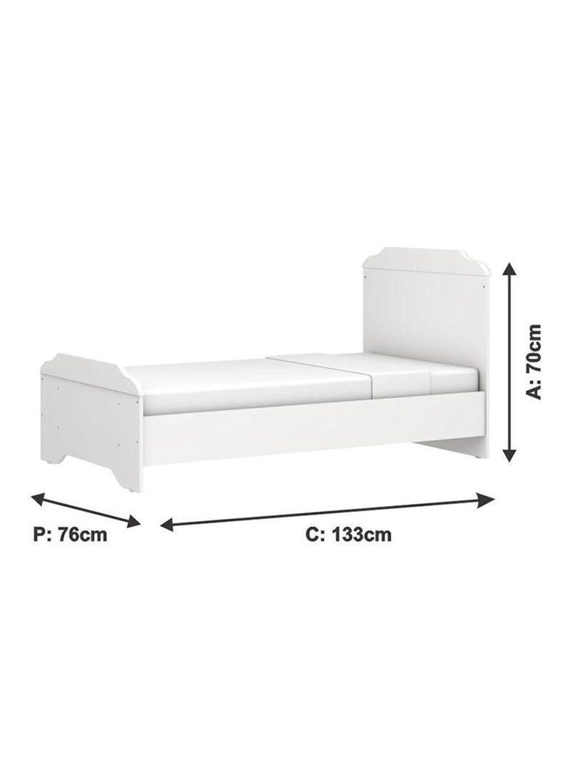 Berço Americano Mini Cama E Cômoda Mel Flat Branco Brilho Com Colchão Ortobom - Carolina