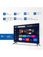 Smart Tv Led 43 Polegadas Full Hd Hqstv43n Hq Preto Bivolt