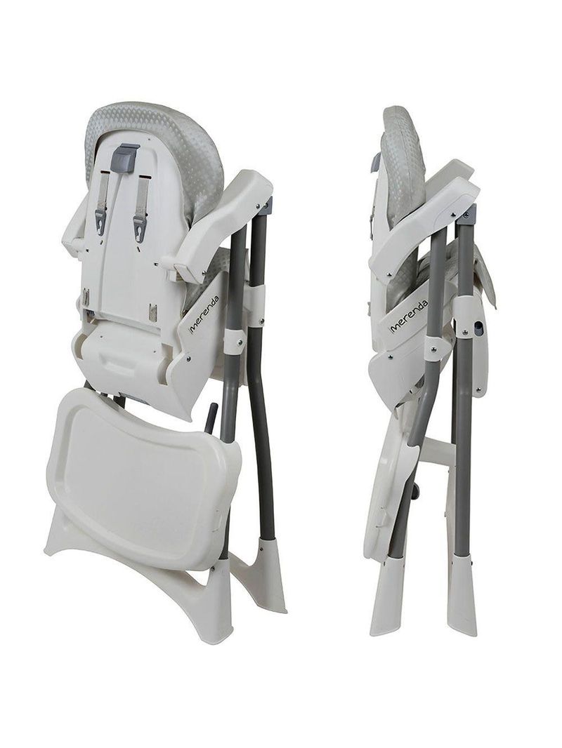 Cadeira de Alimentação Burigotto Merenda de 6 Meses a 36 Meses - Granito Prata