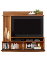 Home Nt1295 183cm Para Até 60" Com Detalhe Ripado E Pés Notável Freijó Trend Com Preto Tx